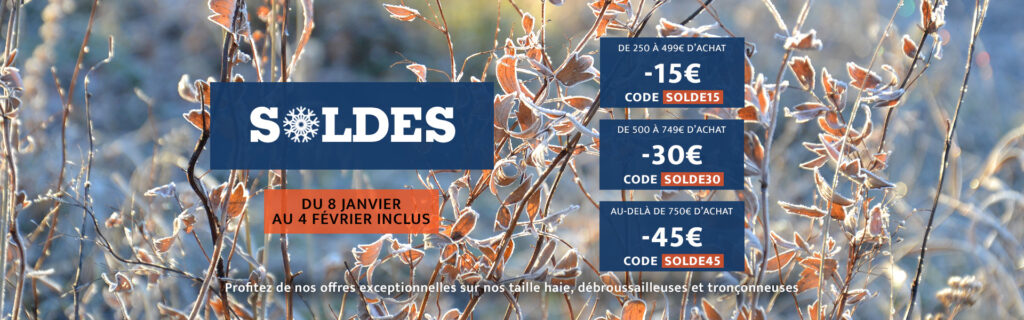 soldes hiver matériel jardinage